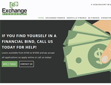 Tablet Screenshot of exchangefinancetn.com